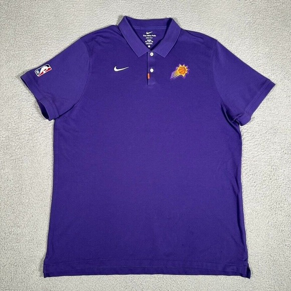 Nike Shirt Mens XXL Purple Phoenix Suns Basketball Polo Dri-Fit Casual Logo Golf - Picture 1 of 11